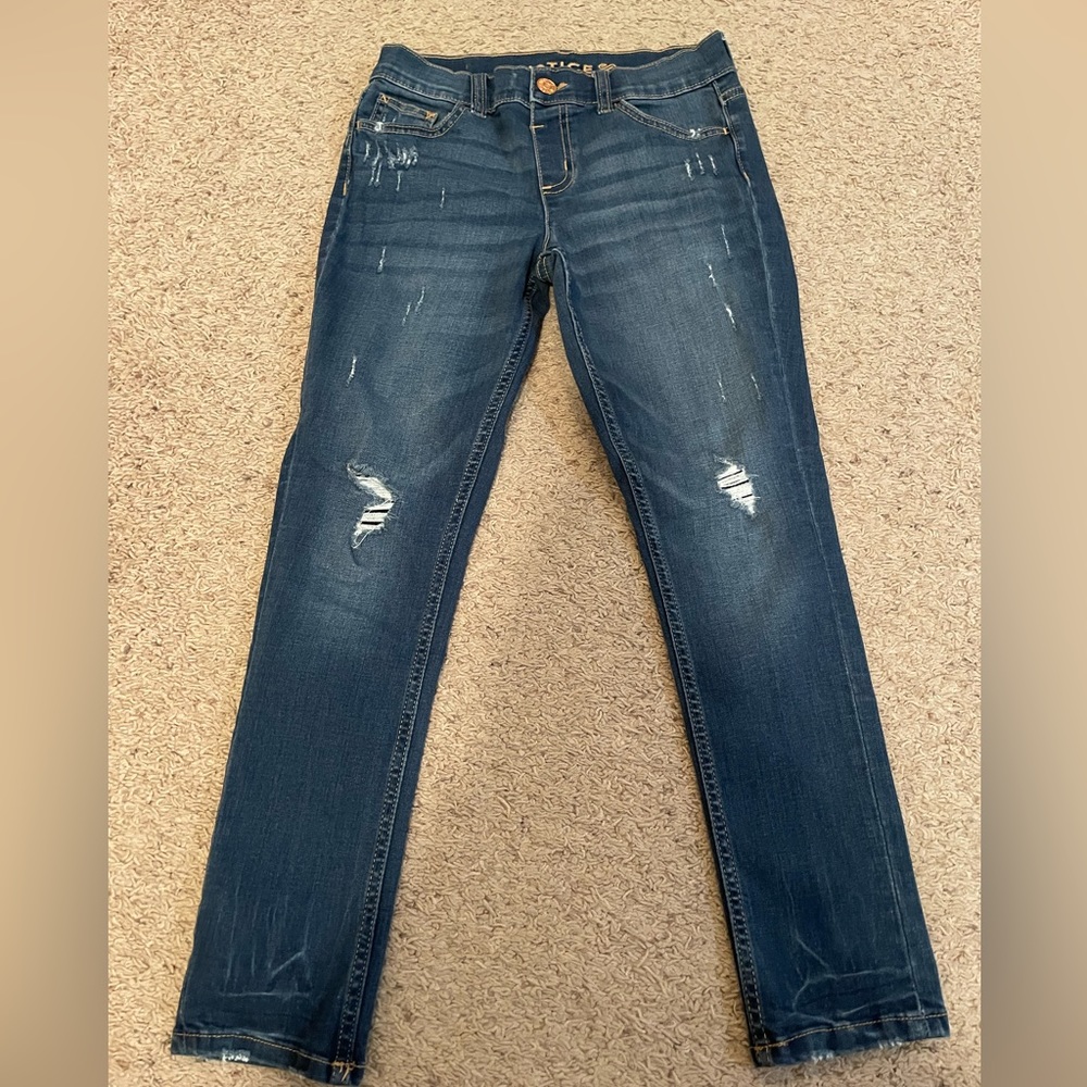 Justice Skinny Ripped Jeans Girls size 10 Plus